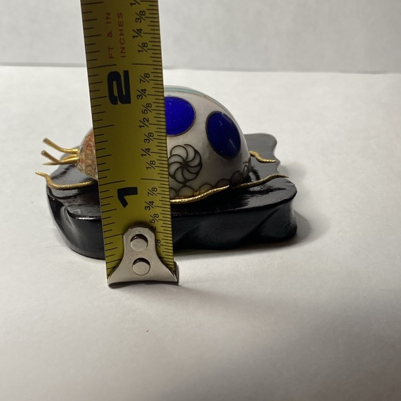 Vintage Chinese Cloisonne Enamel Insect Ladybug Ladybird Sculpture - Picture 8 of 10